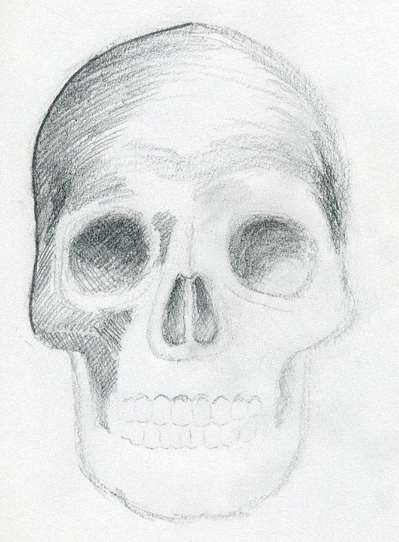 563x764 Draw Skulls Can Be This Easy - Skeleton Face Sketch