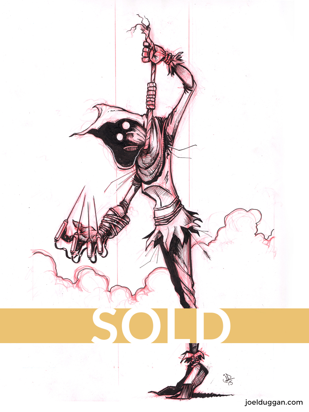 1050x1400 Inktober 2015 03 Scarecrow - Sketch 2015