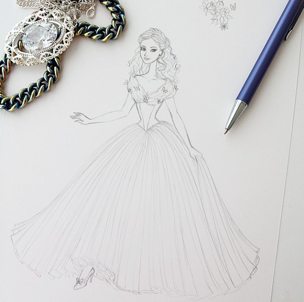 610x606 Sketch Dress 2015 Fashion Design Images - Sketch 2015