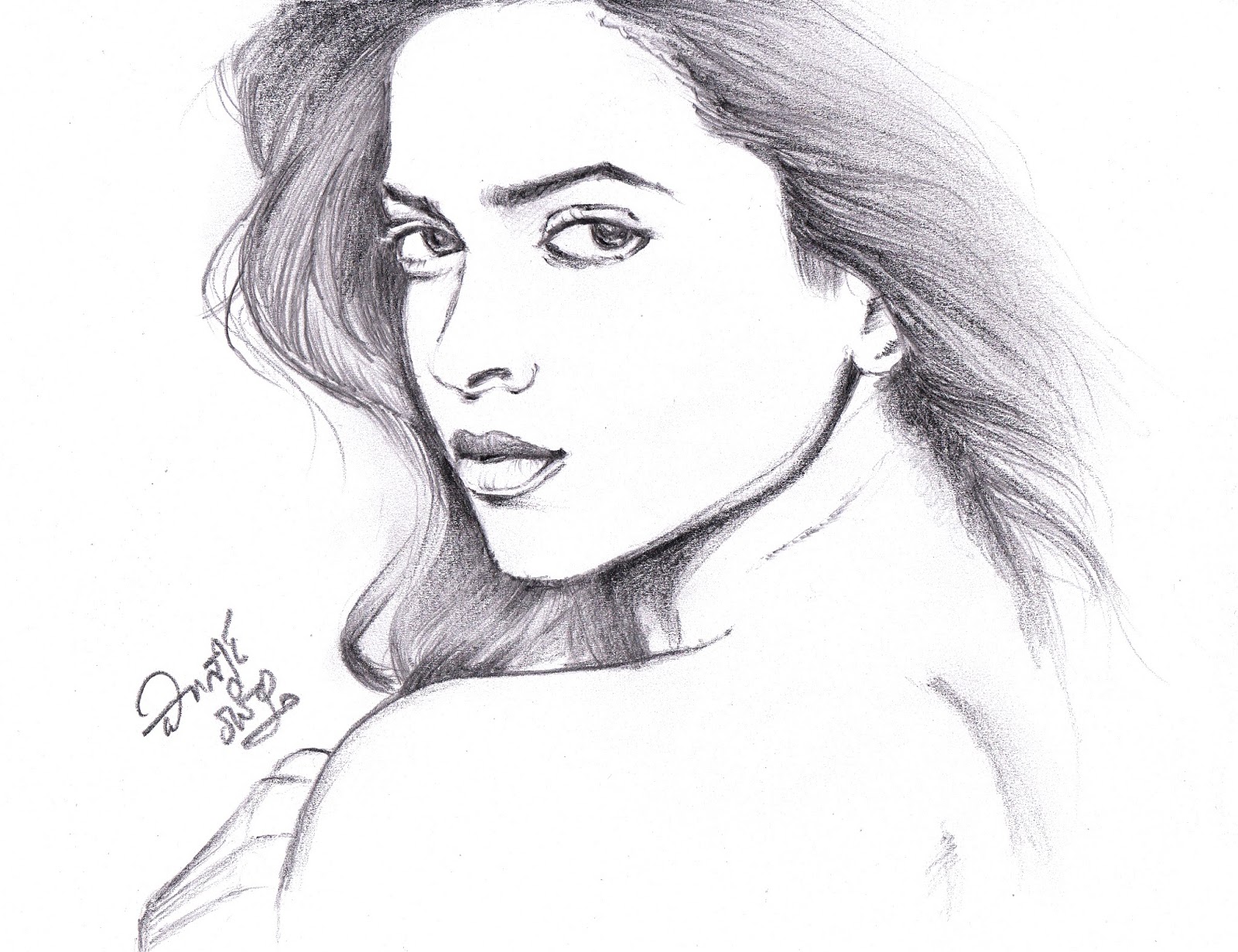 1600x1231 I Love Movies Deepika Padukone - Sketch 2016