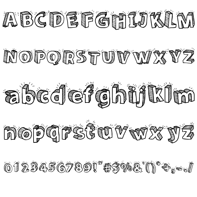 Sketch 3d Font at Explore collection of Sketch 3d Font
