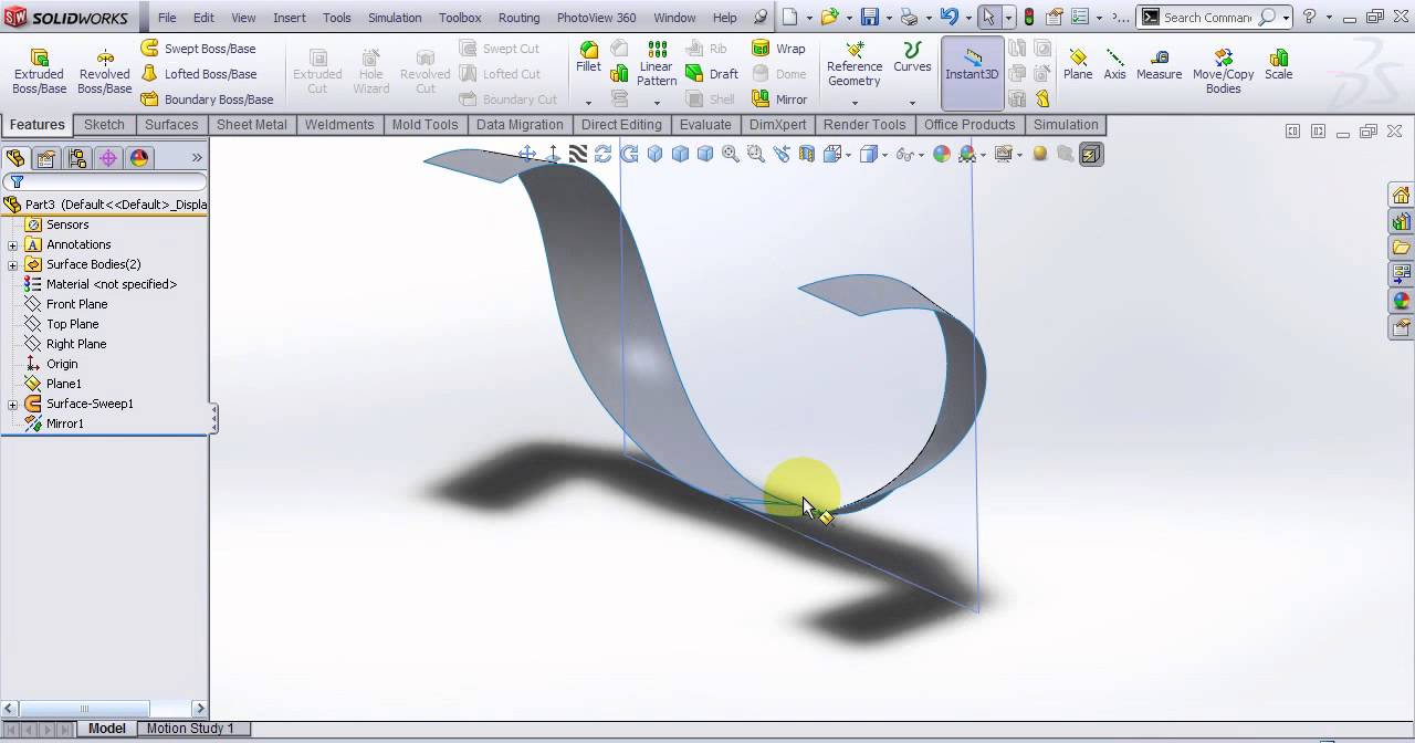 1280x672 Video Tutorial On Mirror 3d Sketch In Solidworks Method - Sketch 3d Surfaces