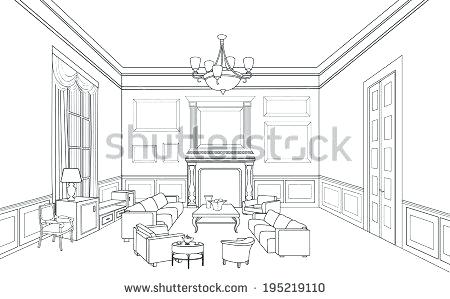 450x299 Room Sketching Outline Sketch Of A Interior Living Room Sketching - Sketch A Room Layout