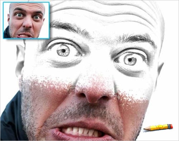 600x474 Free Photoshop Actions Sketch And Painting Effects Set - Sketch Action