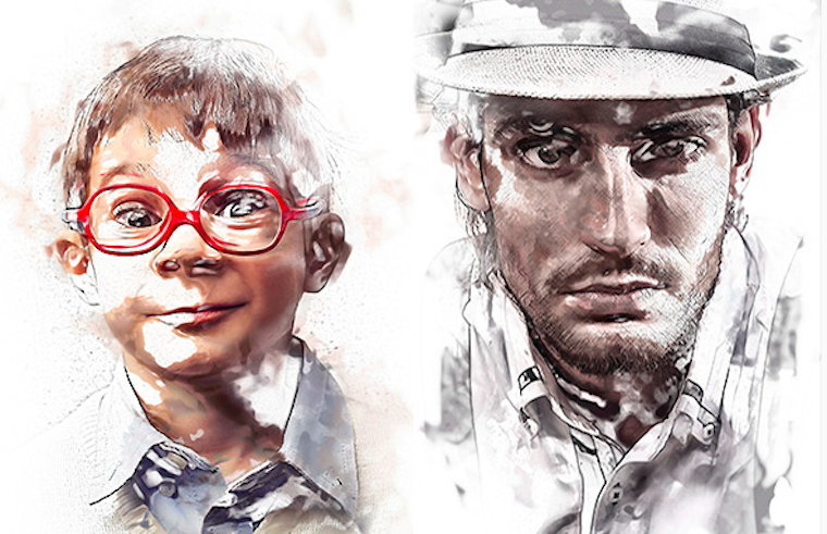 760x491 55 Must Have Creative Photoshop Actions - Sketch Action