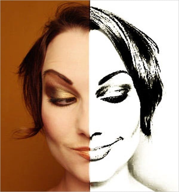 600x644 Free Photoshop Actions Sketch And Painting Effects Set - Sketch Action Photoshop Free