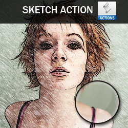 250x250 Free Photoshop Sketch Action Psddude - Sketch Action Photoshop Free
