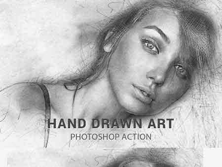 450x339 1705220 Hand Drawn Art Photoshop Action 1828199 Freepsdvn - Sketch Action Photoshop Free