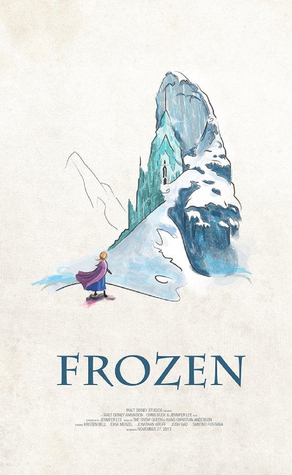 570x925 Frozen Animated Sketch Alternative Movie Poster Etsy - Sketch Alternative