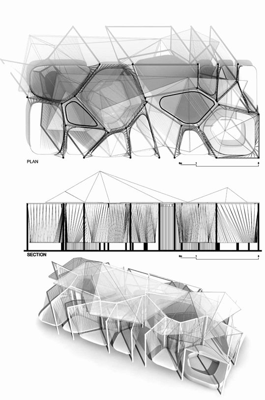 539x813 Sketch Alternative Voronoi Is A Temporary Pavilion For Relaxation - Sketch Alternative