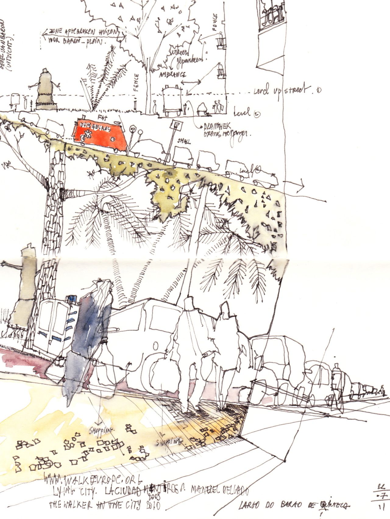 1280x1705 Saida Heynickx Ink And Watercolour Site Analysis (From Http - Sketch Analysis