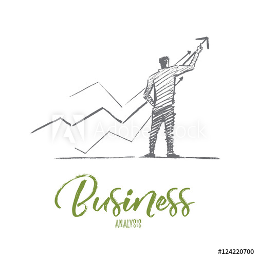 500x500 Vector Hand Drawn Business Analysis Sketch And Success Concept - Sketch Analysis