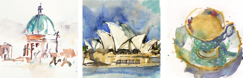 1000x323 Watercolour - Sketch And Watercolor