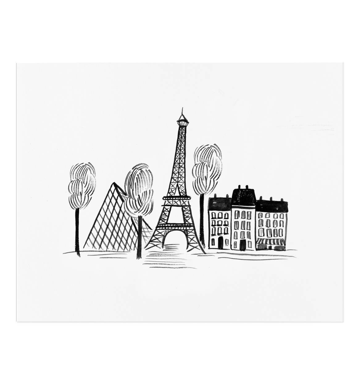 1170x1248 Paris Sketch Art Print By Rifle Paper Co. Made In Usa - Sketch Art