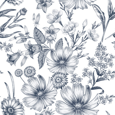368x368 Line Sketch Flowers Free Vector Download (22,149 Free Vector) For - Sketch Art Flowers