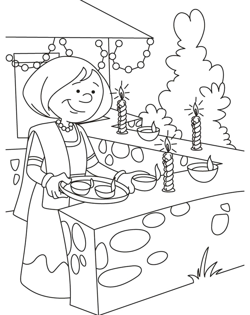 800x1006 Diwali Scene Sketches Diwali Paintings, Scene, Drawing Pictures - Sketch Art For Kids