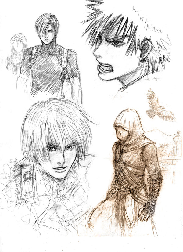 600x826 Game Boys Sketch By Lizeth - Sketch Art Games