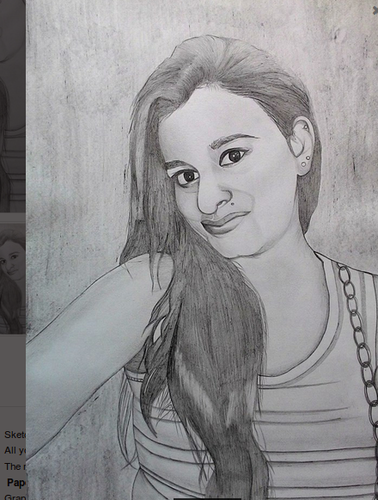 378x500 Handmade Girl Art Pencil Sketch Photo Portrait, Pencil Wala - Sketch Art Pencil