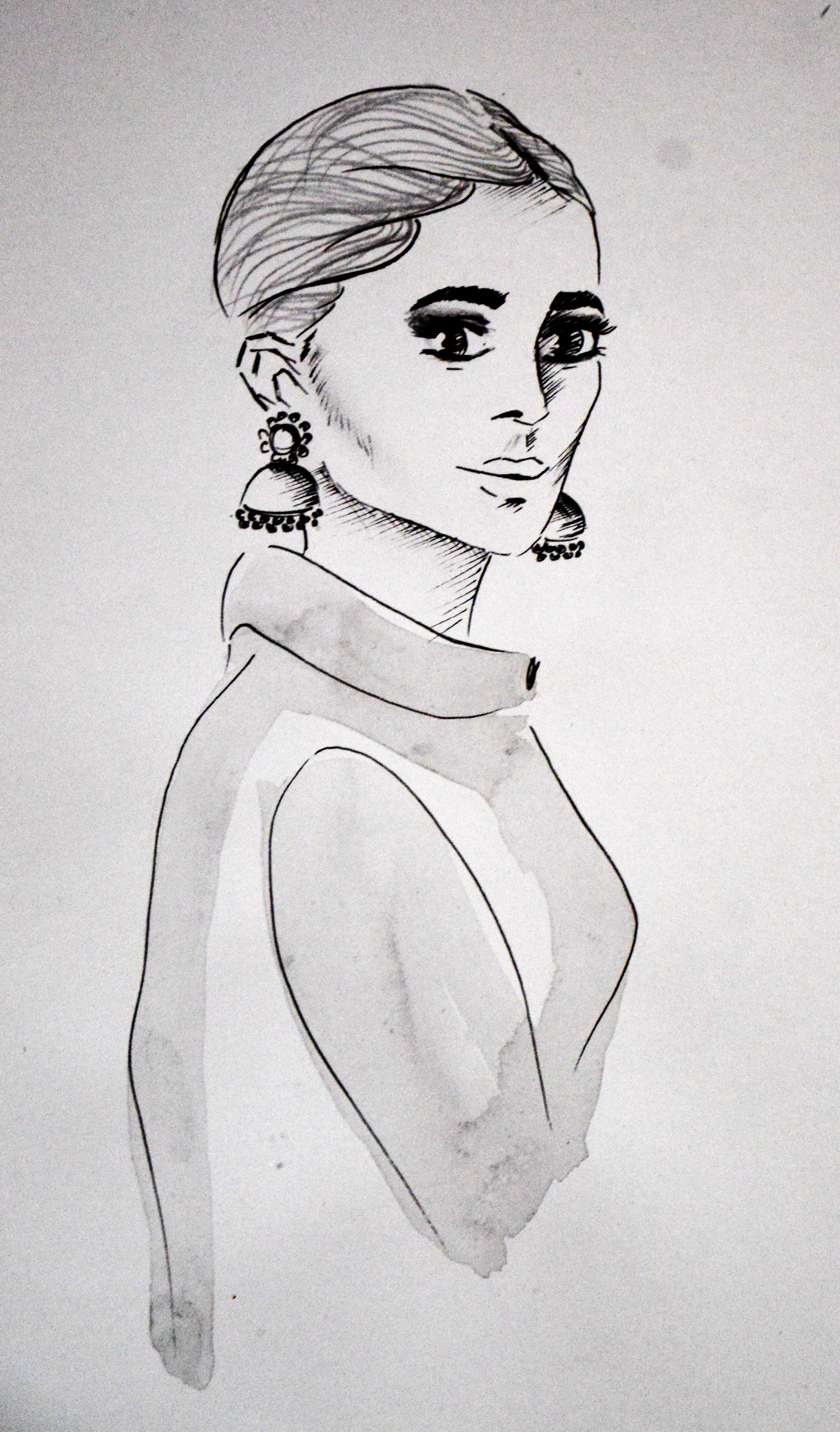 2418x4122 Jayshree Sridhar Sketches Art Wardrobe - Sketch Art Pencil