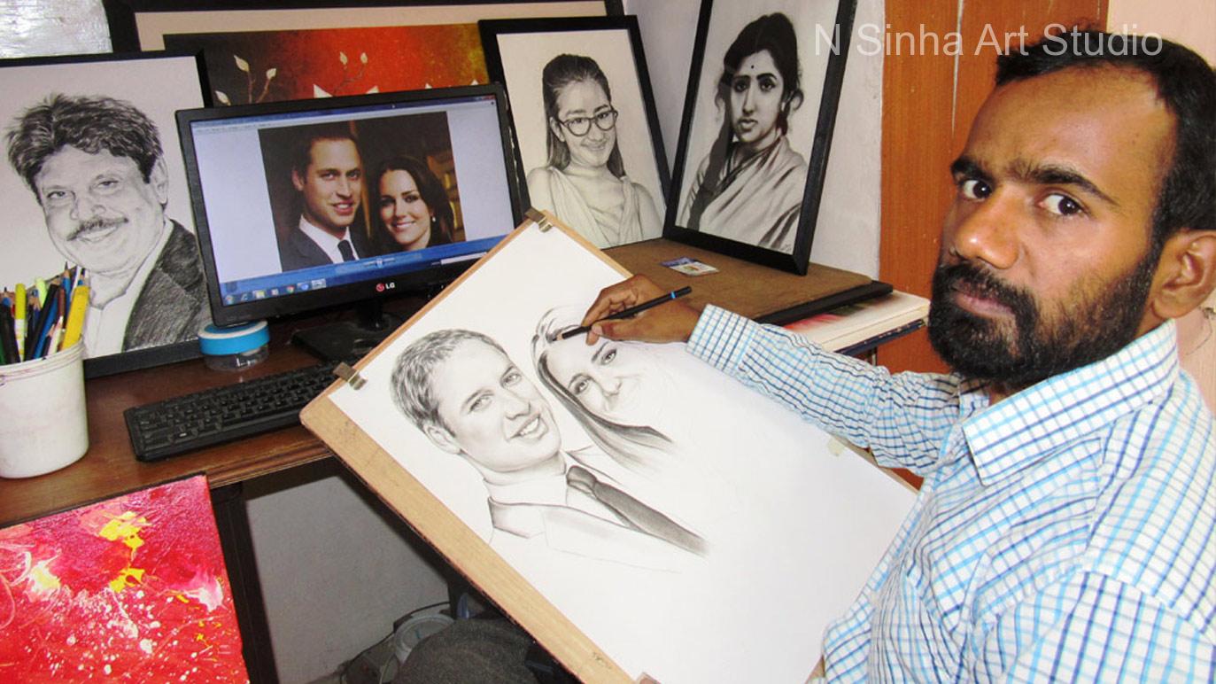 1373x772 Portrait And Sketch Artist In Delhi - Sketch Art Pictures