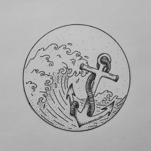 500x500 Anchored Art Tattoo Tumblr - Sketch Art Tattoo