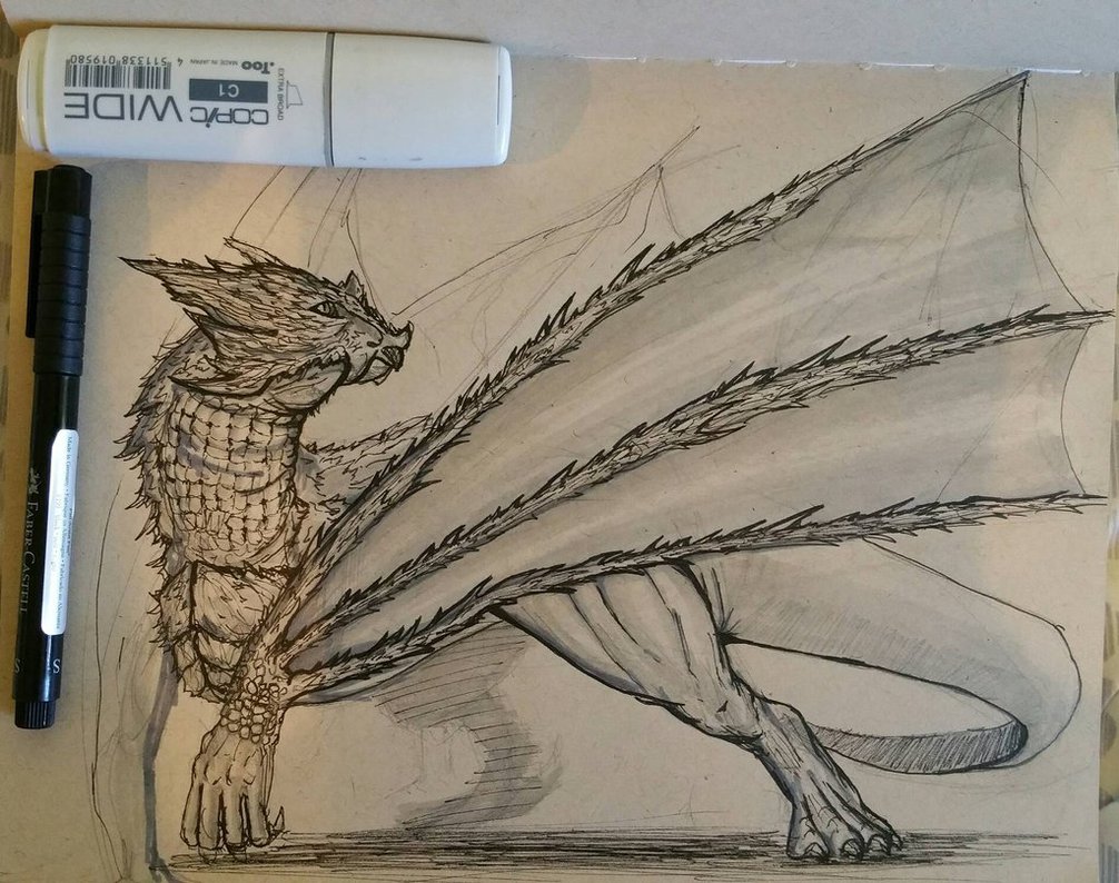 1006x794 Dragon Sketch By Game Freak Artist - Sketch Artist Game