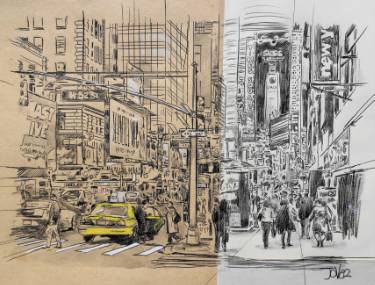 375x285 New York Sketch Drawing By Loui Jover Saatchi Art - Sketch Artist Nyc