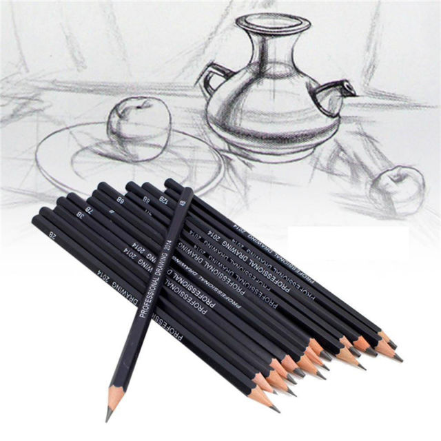 640x640 Set Of 14 Sketch Art Drawing Pencil Sketching Oil Base Artist - Sketch Artist Set