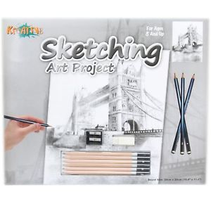 300x300 Sketching Art Set Drawing Board Practice Sheets Artist Sketch - Sketch Artist Set