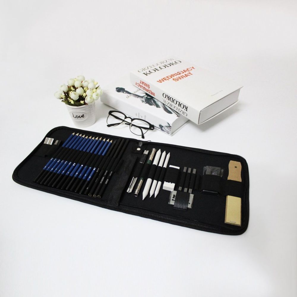 1000x1000 Sketching Drawing Pencils Charcoal Art Set Sketch Artist Kit - Sketch Artist Set