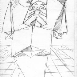 250x250 Sketch Books And Rough Drawings With Analog Pencil And Ink. - Sketch Artwork