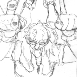 250x250 Sketch Books And Rough Drawings With Analog Pencil And Ink. - Sketch Artwork