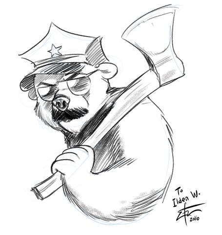 455x480 Digital Commissions Axe Amp Bear Wares - Sketch Axe