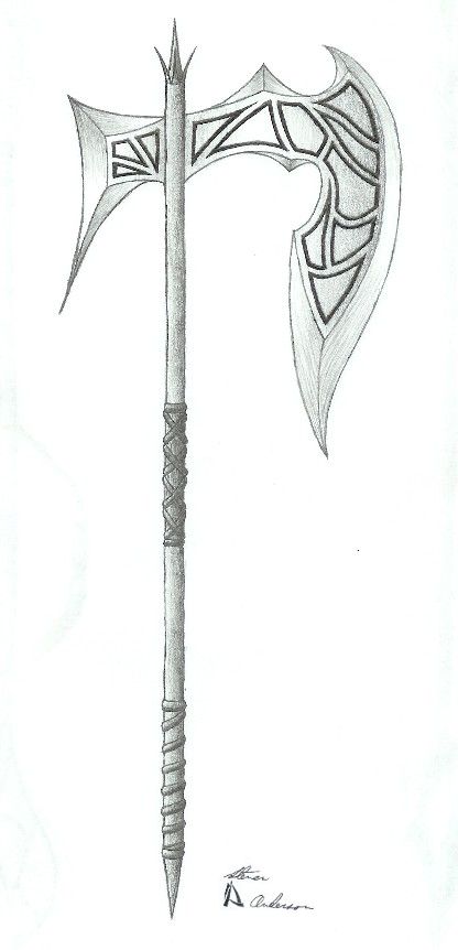 416x862 Drawn Axe Sketch 3250213 - Sketch Axe