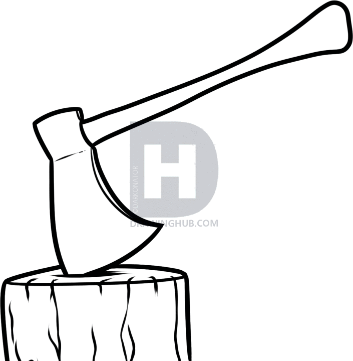 705x720 How To Draw An Axe, Step By Step, Drawing Guide, By Darkonator - Sketch Axe