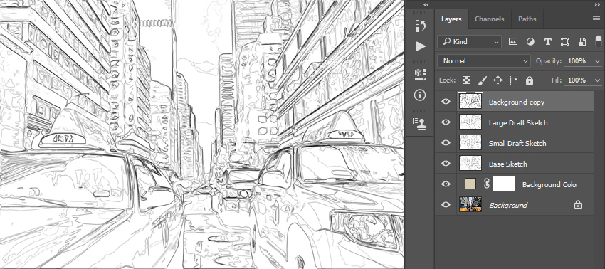 850x378 How To Create A Sketch Effect Action In Adobe Photoshop - Sketch Background