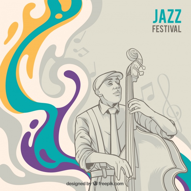 626x626 Abstract Background With Sketch Of Musician Vector Free Download - Sketch Background