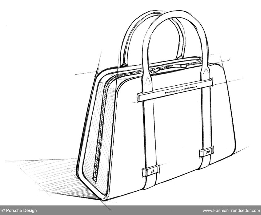 848x698 Sketch Porsche Design Twinbag Bag Pattern - Sketch Bag