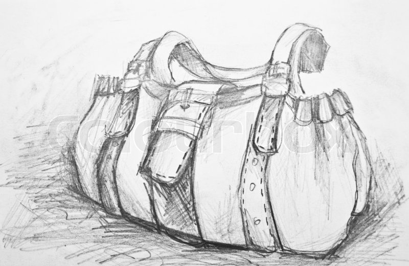800x520 Sketch Of Woman Fashion Bag Stock Photo Colourbox - Sketch Bag