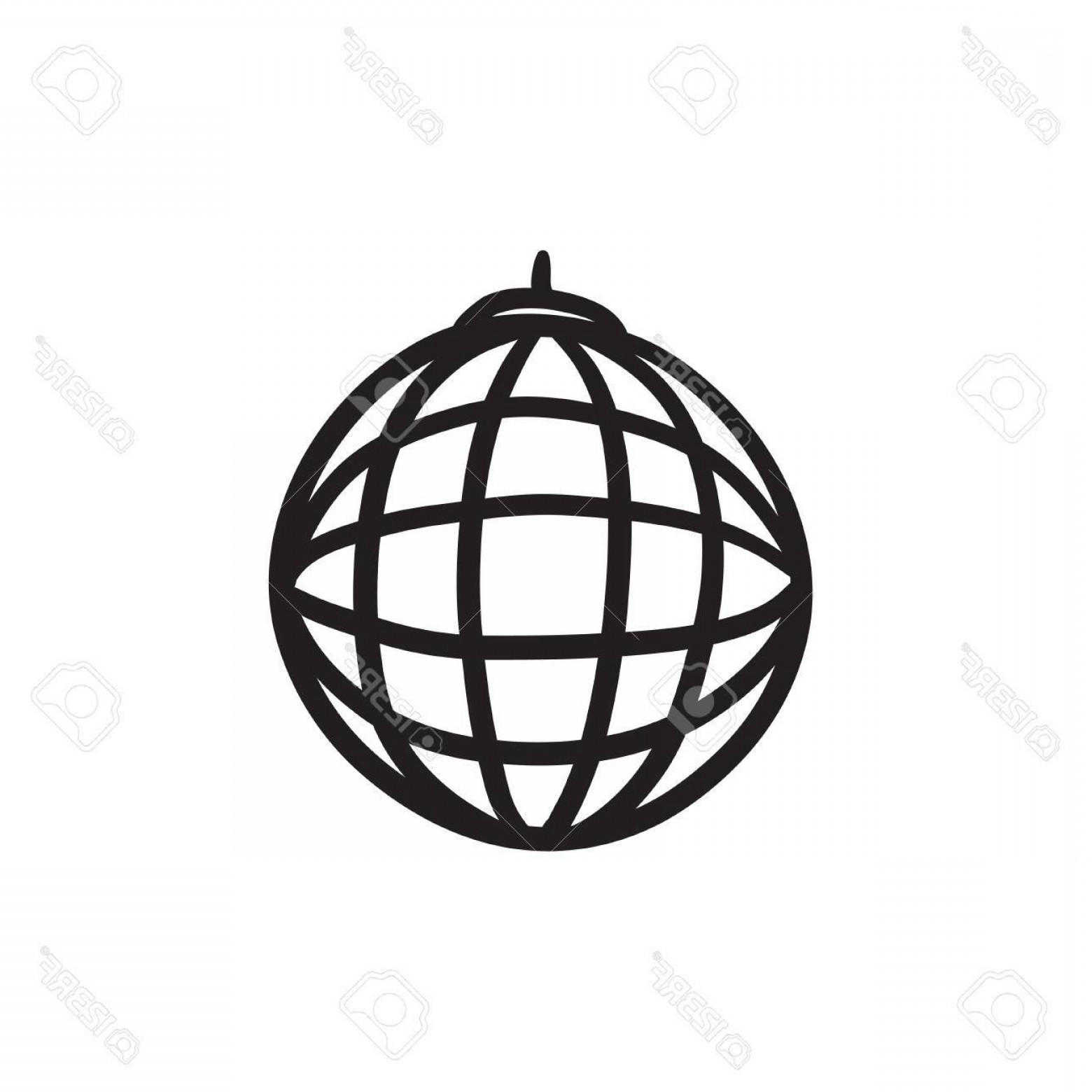1560x1560 Photostock Vector Disco Ball Vector Sketch Icon Isolated On - Sketch Ball