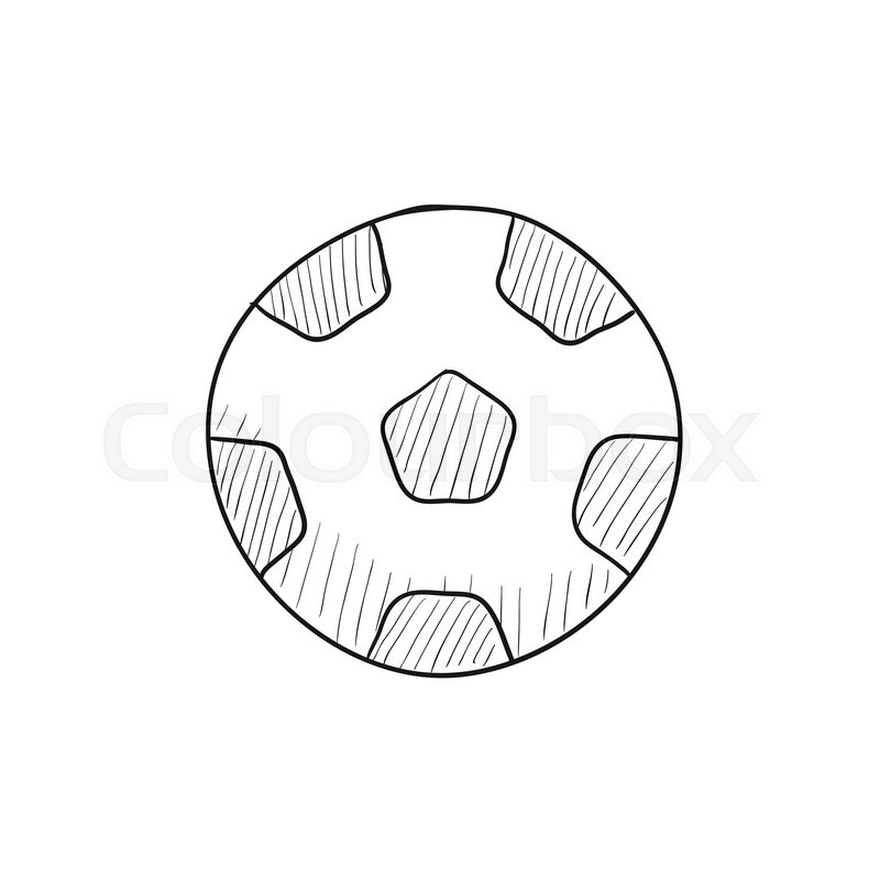 800x800 Soccer Ball Vector Sketch Icon Isolated On Background. Hand Drawn - Sketch Ball