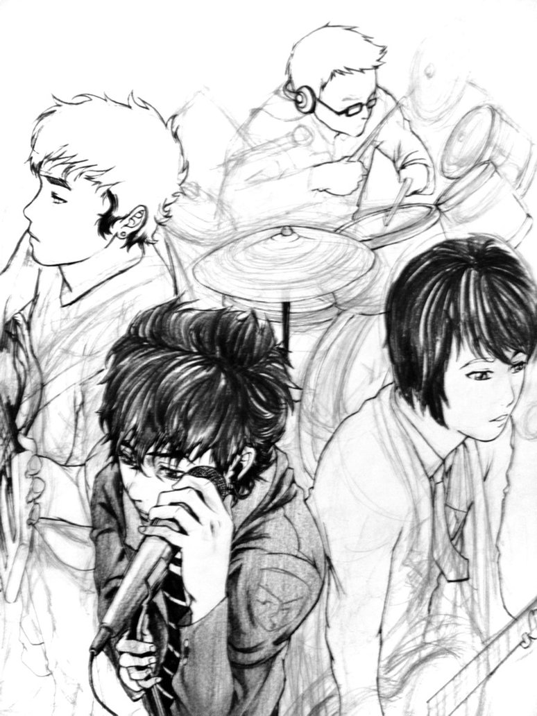 774x1032 Band Sketch By Winwinwinwin - Sketch Band