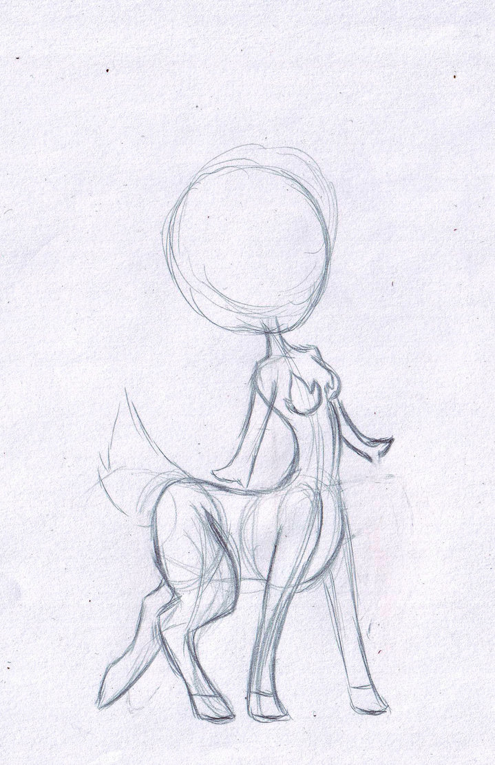719x1110 Little Centaur Base Sketch By Nynaace - Sketch Base