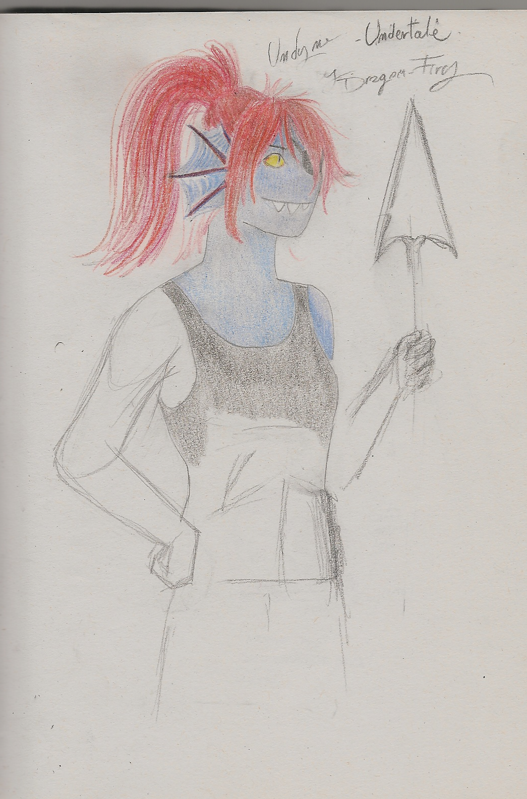 1045x1585 Undyne Portrait - Sketch Base