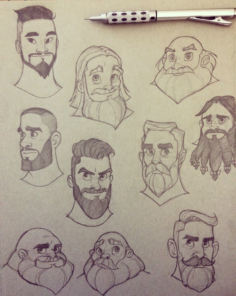 800x1000 Beard Sketches By Chrissiezullo - Sketch Beard