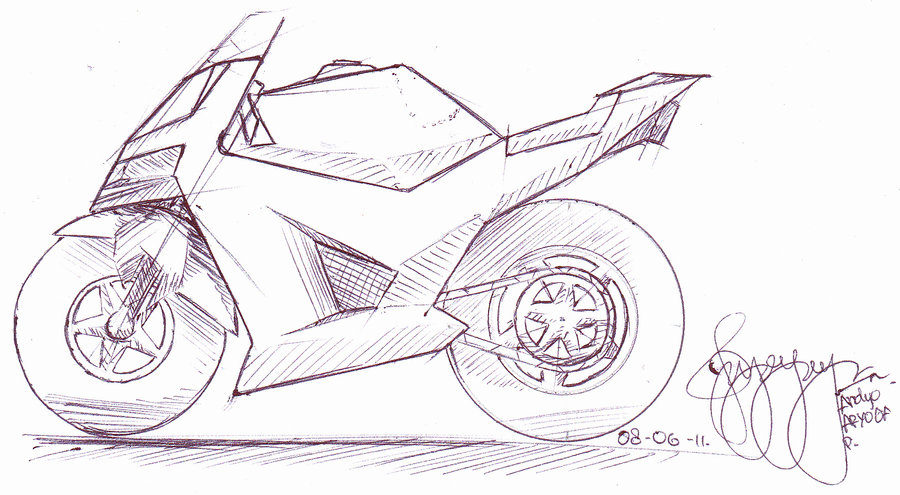 900x495 Bike Sketch By Andyoaryoga - Sketch Bike