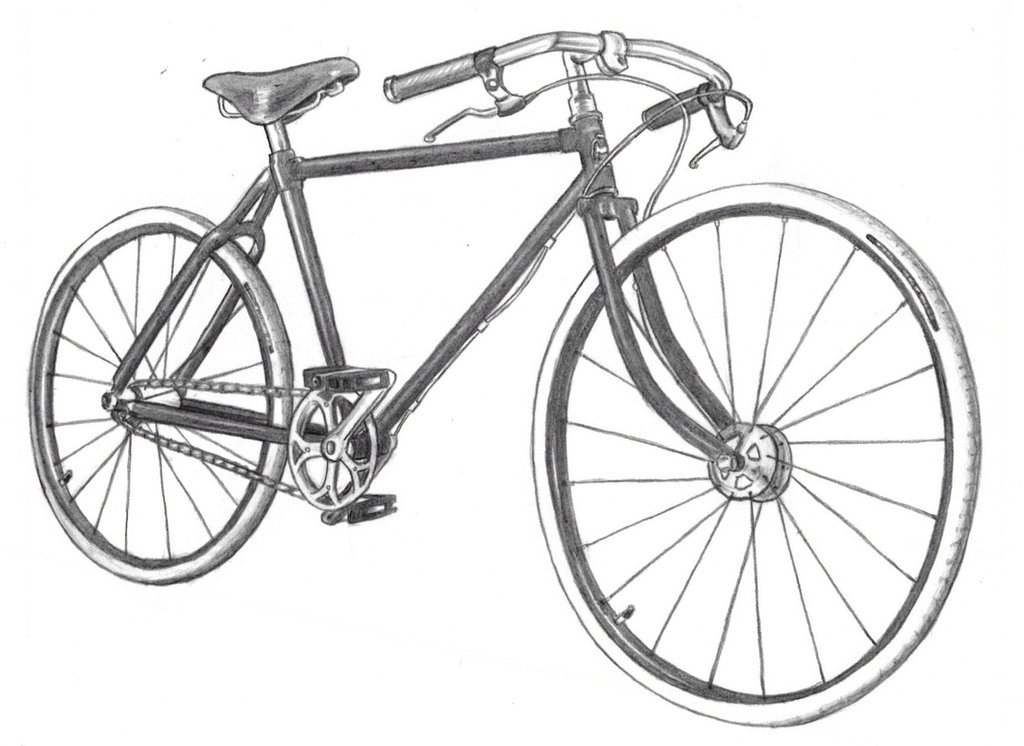 1024x746 Bicycle Sketch By Scruffbot - Sketch Bike