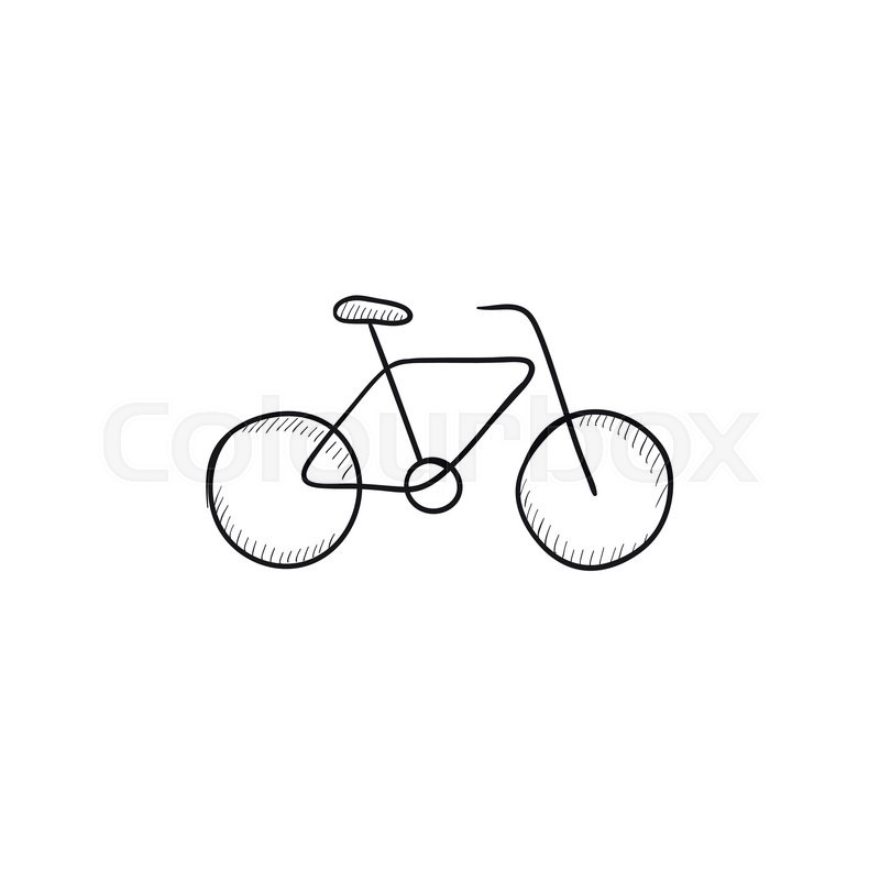 800x800 Bicycle Vector Sketch Icon Isolated On Background. Hand Drawn - Sketch Bike