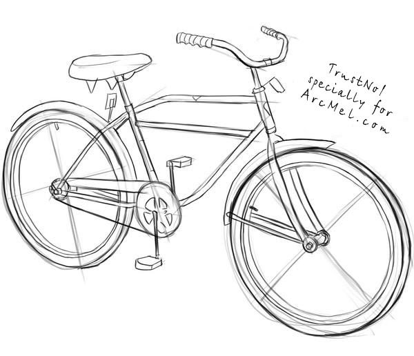 600x516 Bike Drawing, Pencil, Sketch, Colorful, Realistic Art Images - Sketch Bike