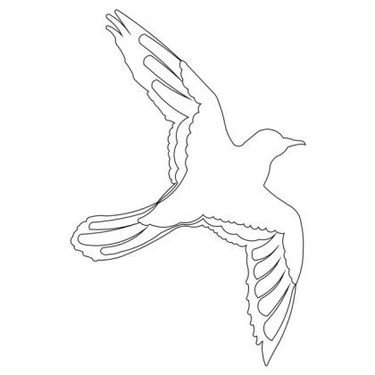 420x420 Tag For How To Draw Flying Bird Sparrow Bird Sketch Royalty Free - Sketch Bird Flying